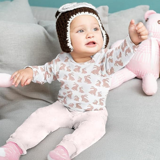 Newborn Girl Clothes Baby Essentials Must Haves Toddler Pajama 3pc Set 0-9 Months