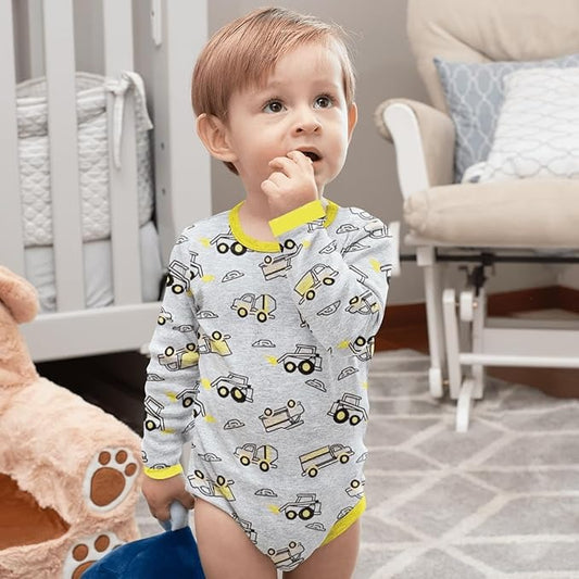 Baby Bright Newborn Essentials Must Haves - Baby boy Outfits, Newborn boy Clothes, Baby boy Gifts Bodysuit 0-9 Months