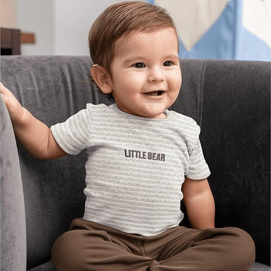 Tiny Explorer – Baby Bright 3-Piece Soft Cotton Set for Baby Boys, 0-9 Months