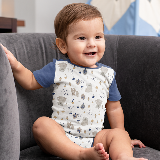 Ocean Cuddle – Baby Bright 8-Piece Soft Cotton Layette Set for Baby Boys, 0–3 Months Blue