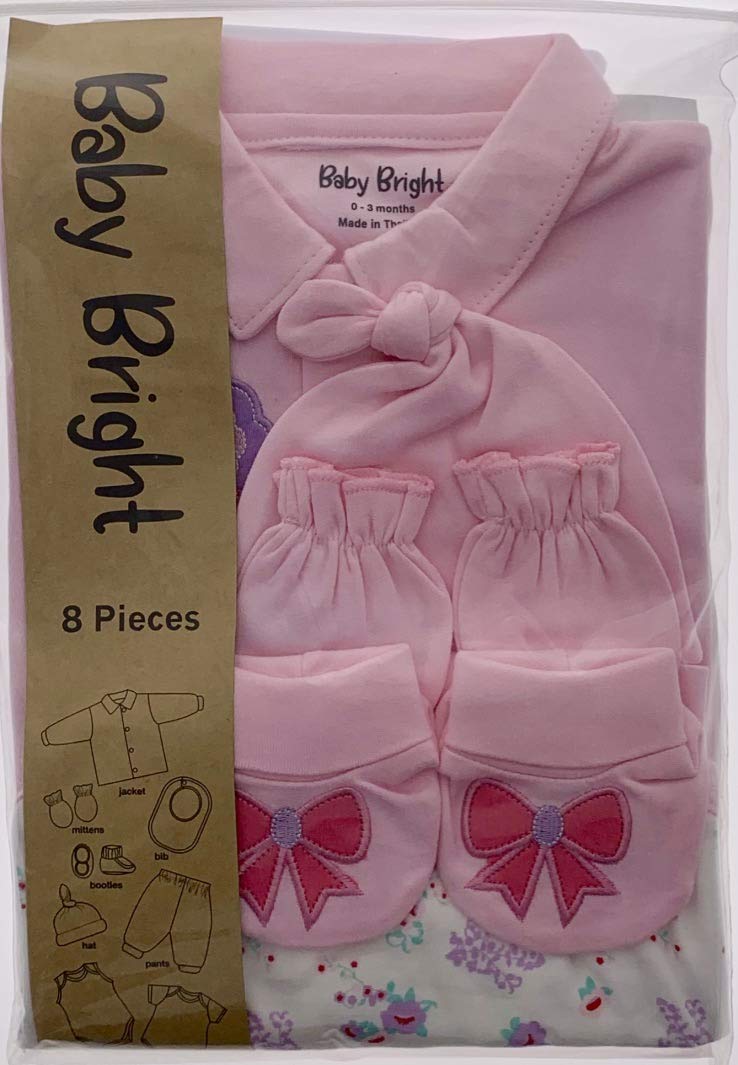 8 pcs Newborn Set Style for Girls