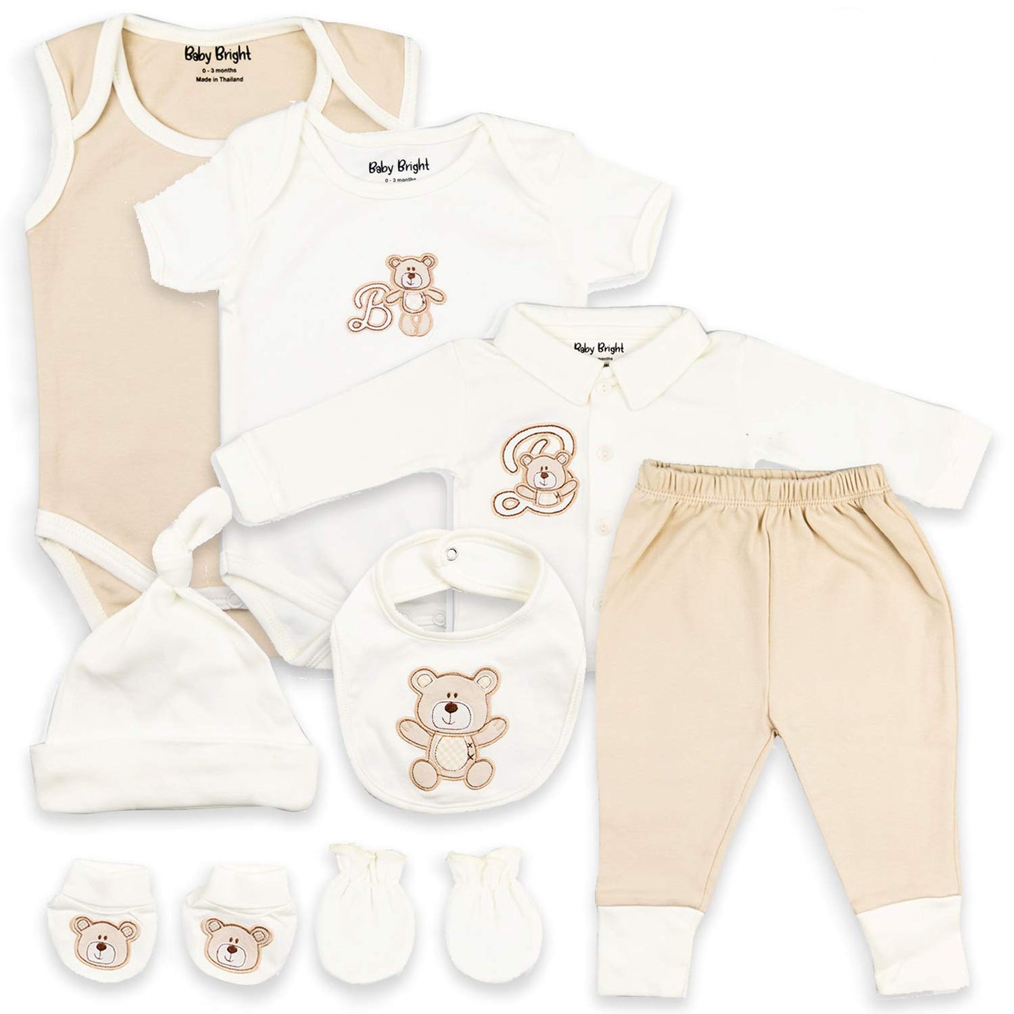 8 pcs Newborn Set Style for Unisex