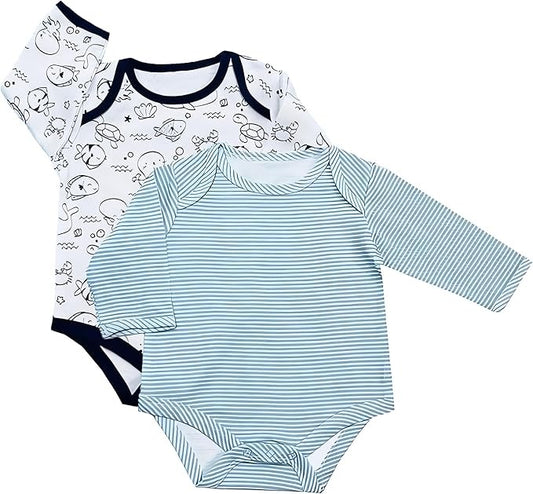 Baby Bright Newborn Essentials Baby Boy Outfit Soft Cotton Bodysuit, 0-9 Months