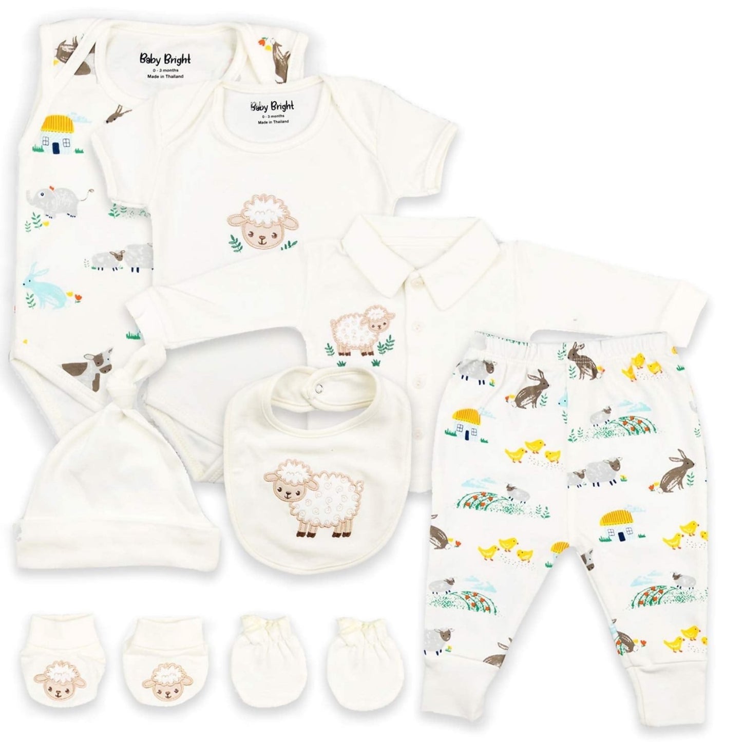 8 pcs Newborn Set Style for Girls
