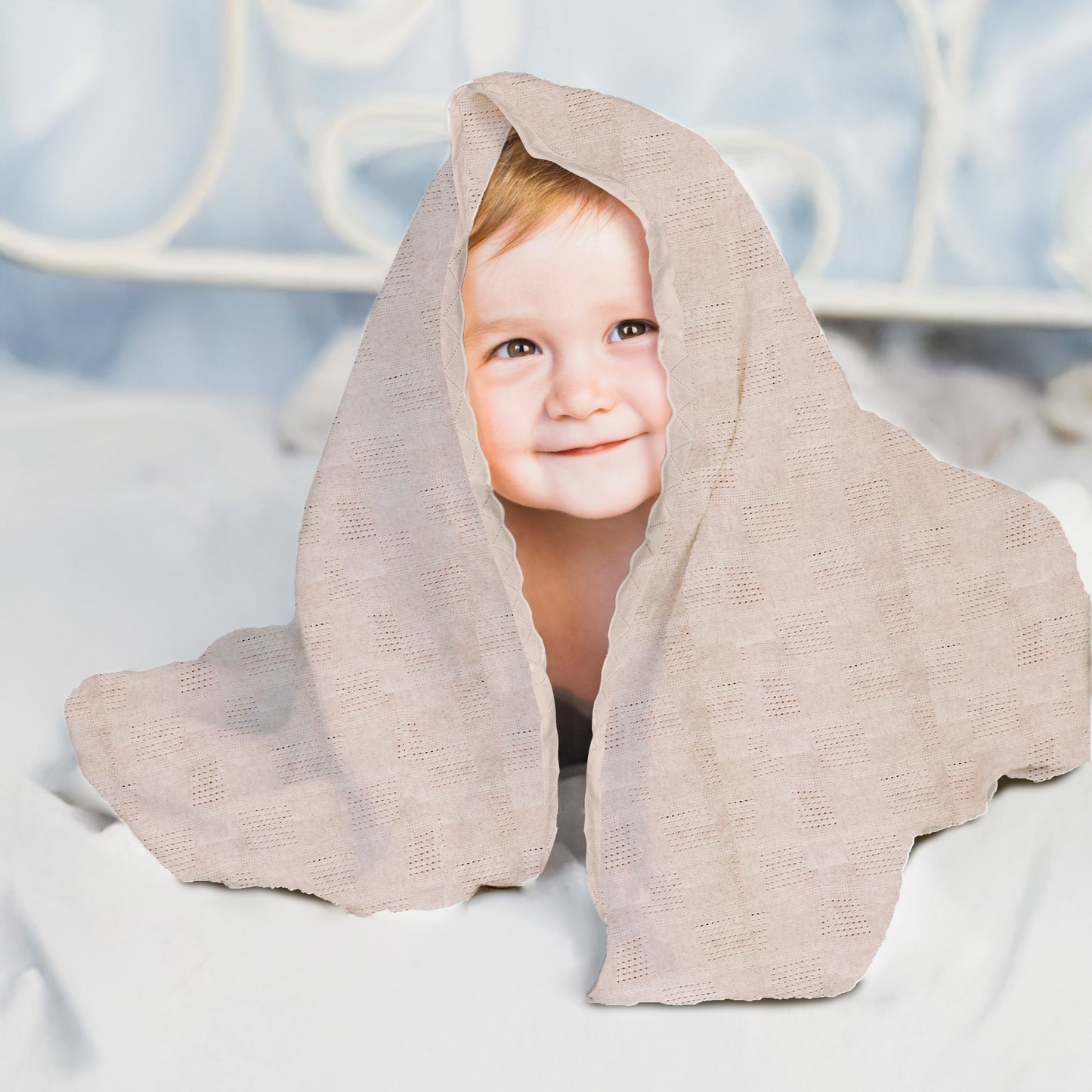 Swaddle Blanket, Ultra Soft 100% Viscose Shawls for New Baby - Tan
