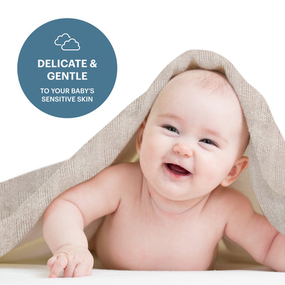 Swaddle Blanket, Ultra Soft 100% Viscose Shawls for New Baby - Tan