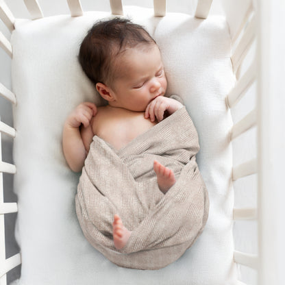 Swaddle Blanket, Ultra Soft 100% Viscose Shawls for New Baby - Tan