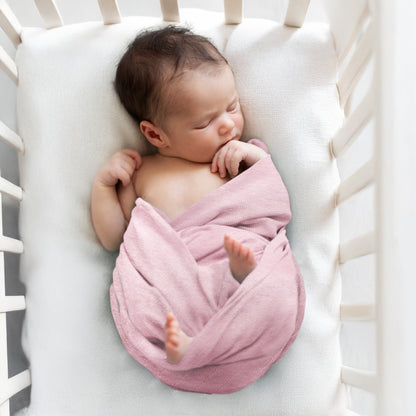 Swaddle Blanket, Ultra Soft 100% Viscose Shawls for New Baby - Pink