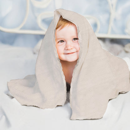 Swaddle Blanket, Ultra Soft 100% Viscose Shawls for New Baby - Off White