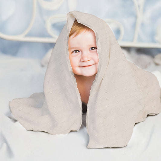 Swaddle Blanket, Ultra Soft 100% Viscose Shawls for New Baby - Off White