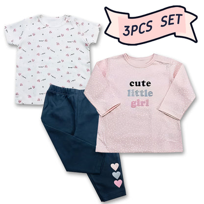 Newborn Girl Clothes - Baby Essentials, Newborn Essentials Toddler Girl Clothes with Shirts and Pajama 0-9 Months