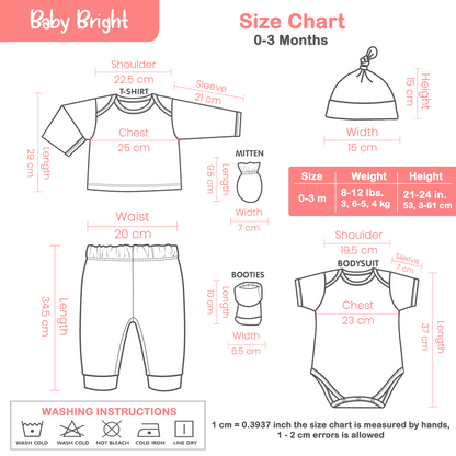 8 pcs Newborn Set Style for Girls