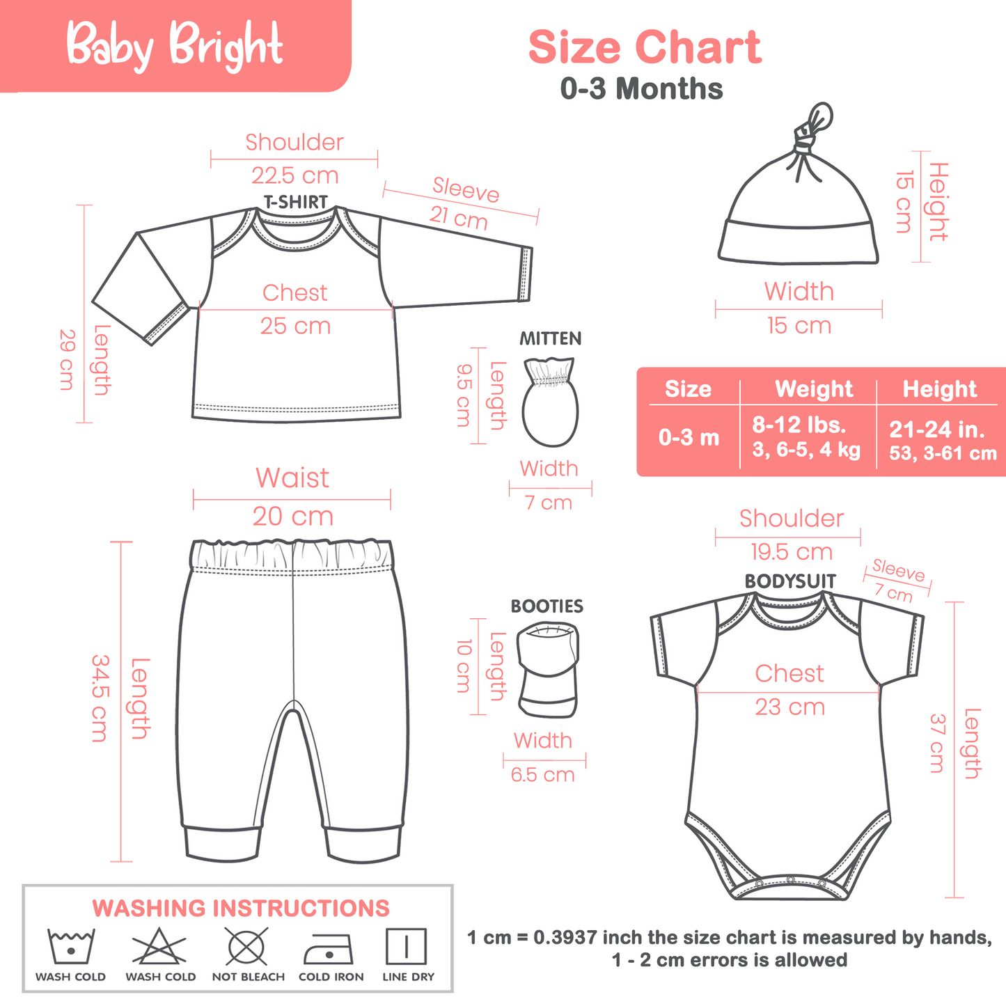 8 pcs Newborn Set Style for Girls