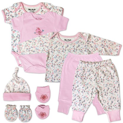 8 pcs Newborn Set Style for Girls