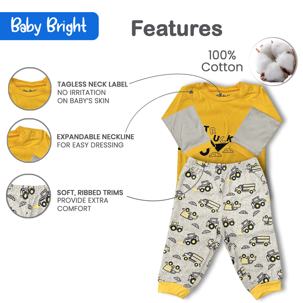 Baby Bright 2 Piece Set for Baby Boys | 6-9 Months