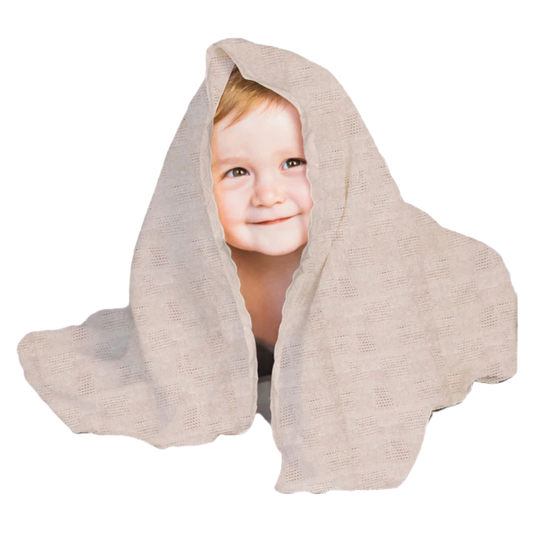 Sand Snuggle – Ultra Soft 100% Viscose Swaddle Blanket for New Baby, Tan