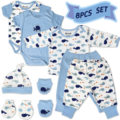 8 pcs Newborn Set Style for Boys