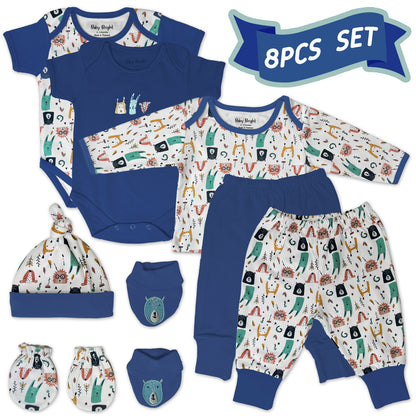 8 pcs Newborn Set Style for Boys