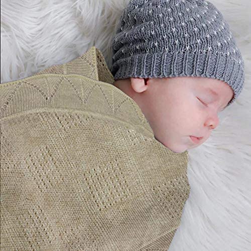 Swaddle Blanket, Ultra Soft 100% Viscose Shawls for New Baby - Tan