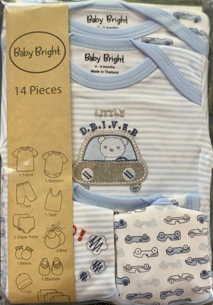 Newborn Boy, Girl, 14 Pcs Newborn Set Style#  MZ114BJ19