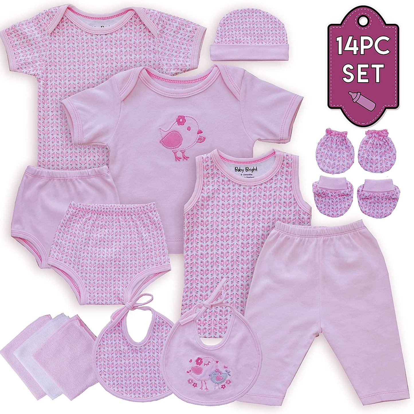 Newborn Girl 14 Pcs Newborn Set Style#  MZ113PJ19
